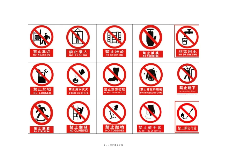 仓库安全标志